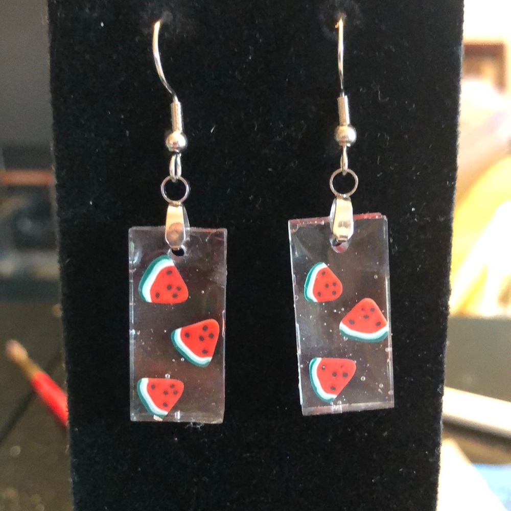 Watermelon earrings